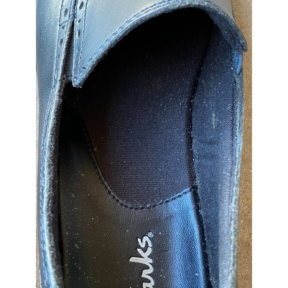 CLARKS WORK SHOE - Women - 7.5 - Black Leather - Loafers - Slip Resistant - Picture 10 of 14